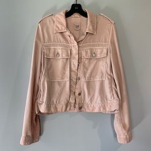 Gap peach/pink jean style jacket, size M